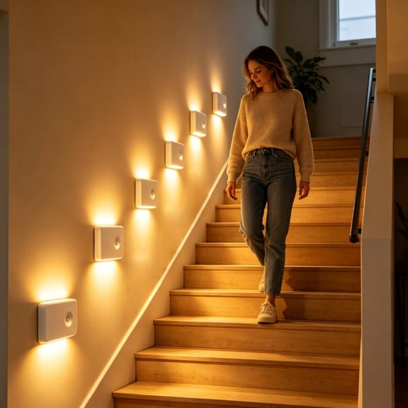 JZCHUNTOY Motion Sensor Light Kit, 1pc 600mAh Rechargeable Induction Lamp, 1pc Charging Cable, 2pcs Magnets, Auto On/Off Night Light for Closet Staircase Hallway Bedroom Bathroom