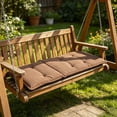 thumbnail image 1 of JZCHUNTOY Porch Swing Seat Cushion, 1 Piece, Cotton Linen Waterproof Outdoor Chair Pad, Soft Comfortable Weather Resistant Replacement Cushion for Patio Garden Outdoor Swing Furniture, 1 of 6