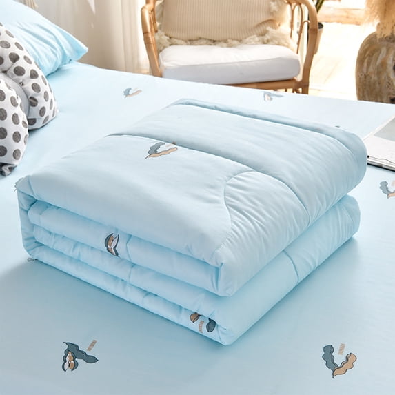 JZCHUNTOY Quilt, Soft Breathable Warm Fluffy Filling Bedding Comforter, Machine Washable All Season Lightweight Duvet Insert, Perfect for Bedroom Guest Room Dorm Bedding Use