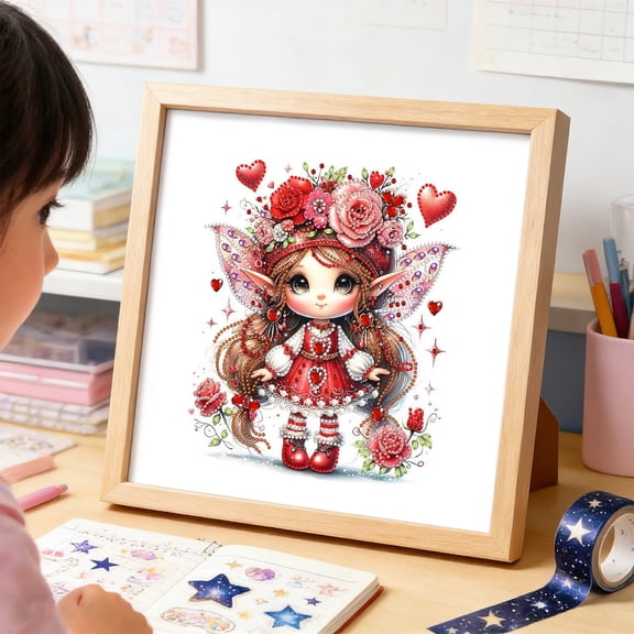 JZCHUNTOY Rhinestone art Kit 1 Piece, High-Definition Printed Canvas with Bright Rhinestones, DIY Creative Handmade Art Craft Decor for Living Room, Bedroom and Wall Decoration