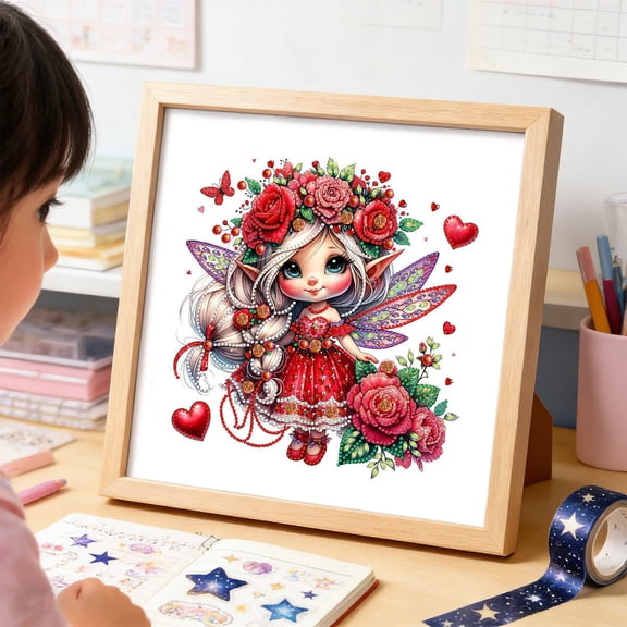 JZCHUNTOY Rhinestone art Kit 1 Piece, High-Definition Printed Canvas with Bright Rhinestones, DIY Creative Handmade Art Craft Decor for Living Room, Bedroom and Wall Decoration