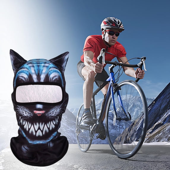 JZCHUNTOY Summer UV Protection Outdoor Face Cover - 3D Animal Pattern Full Face Mask Headcover, Breathable & Windproof, Sun Protection Face Gaiter for Hiking, Cycling, Fishing, Beach, Camping
