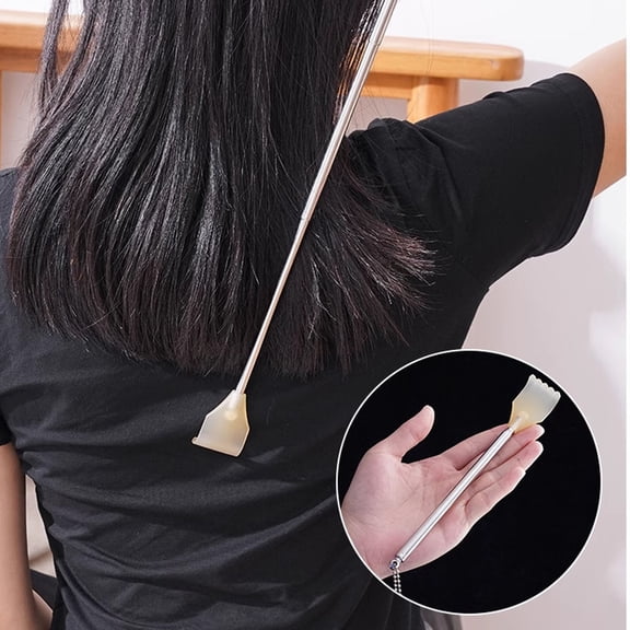 JZCHUNTOY Telescoping Back Scratcher 1 Piece, Portable Extendable Itch Relief Tool, Ergonomic Durable Massage Scratcher, Multipurpose Itch Remover for Home Office Travel and Elderly Daily Use