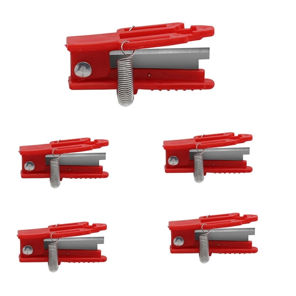 JZCHUNTOY Thumb Harvesting Small Guillotine, 1 Piece Red Vegetable Picking Cutter Tool, Sharp Durable Portable Leaf Trimming Pruning Knife, for Garden Vegetable Picking Flower Pruning Farm Use