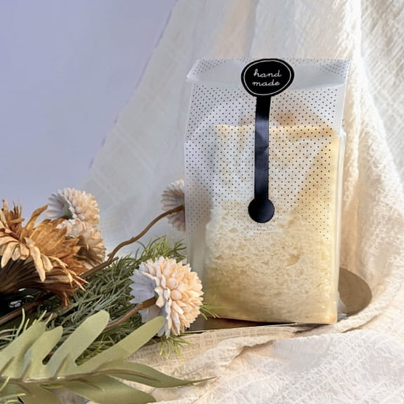 JZCHUNTOY Toast Bread Self-Sealing Bag, 100Pcs Food Grade Plastic Packaging Bags with 100Pcs Stickers, Moisture Proof Reusable Sealable Bag for Bread, Snack, Cookie, Food Storage, Baking Packaging