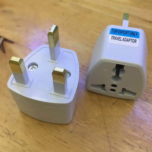 JZCHUNTOY UK Plug Power Adapter 1 Piece, Universal Travel Socket Converter, 3 Pin Grounded Safe Charging Connector, Durable Fireproof Adapter for Home Office Travel Electronic Devices