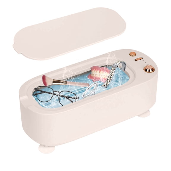 JZCHUNTOY Ultrasonic Glasses Cleaner Kit 2Pcs, 1 Cleaning Machine + 1 Data Cable, Portable Mini High Frequency Vibration Cleaner for Glasses, Watches, Jewelry, Dental Braces Home & Travel