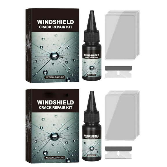 JZCHUNTOY Windshield Crack Repair Kit, 2 Pieces Auto Glass Chip Filler Repair Set, Fast Efficient Crack Restore Tool, Easy Use Windshield Fix Kit, for Car Automotive Windshield Crack Chip Repair