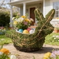 thumbnail image 1 of JZCHUNTOY Woven Grass Moss Rabbit Planter, Handcrafted Natural Decorative Accent, Home Decor Tabletop Ornament for Indoor Living Room Office Shelf Display, 1 of 8