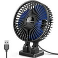 thumbnail image 1 of JZCreater USB Desk Fan, 3 Speeds Desktop Table Cooling Fan in Single Button , Head Rotation Strong Wind, Quiet Mini USB Personal Fan for Home Desktop Office Table，Black, 1 of 8