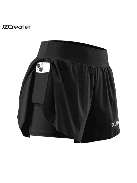 Women's Workout Shorts - 2 in 1 Athletic Shorts with Liner and Pockets, Quick Dry Yoga Running Gym Shorts