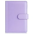 thumbnail image 1 of JZEEIWY Notebook Binder A6 6 Ring Planner Cover with Magnetic Buckle, Lavender, 1 of 14