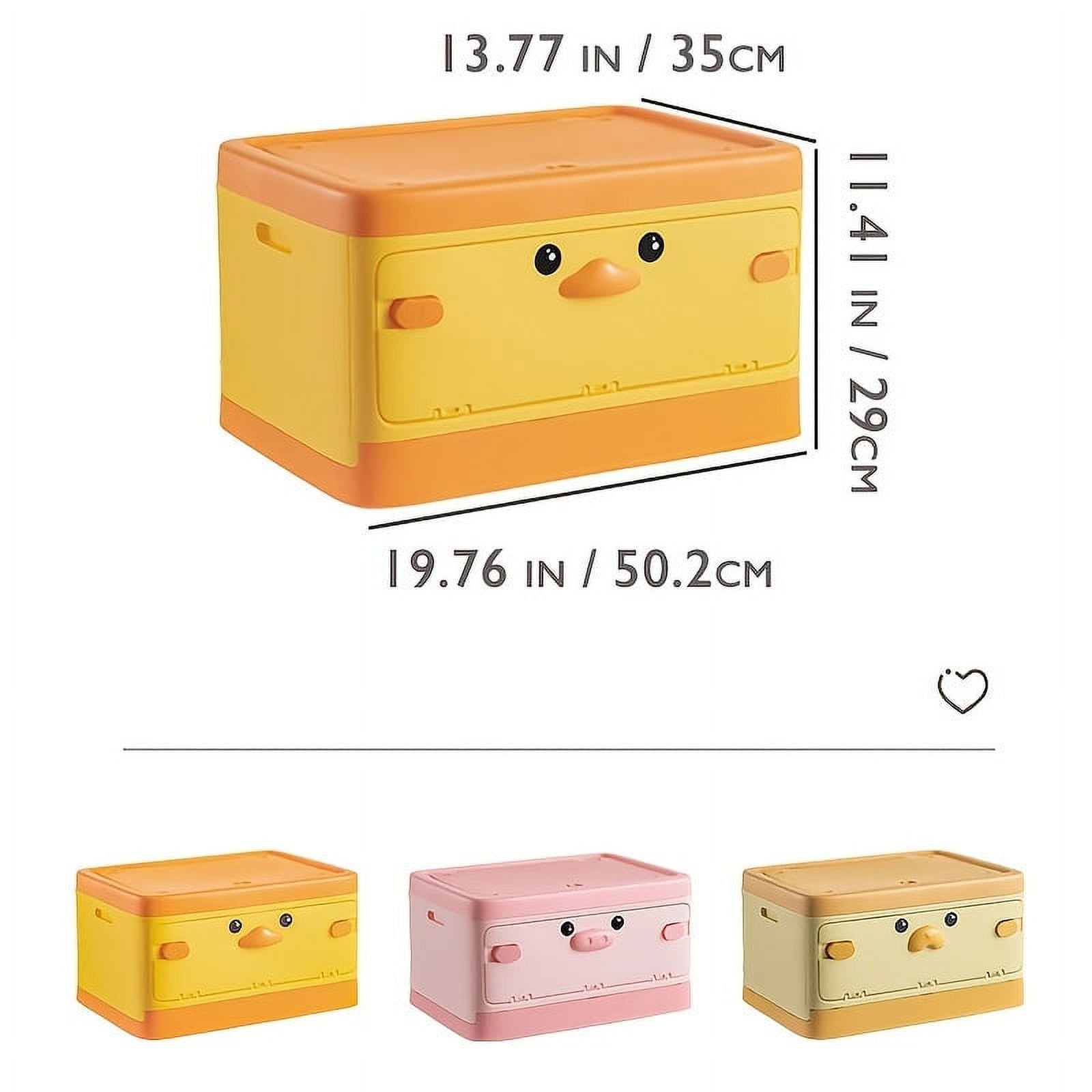 JZLSWL Collapsible Plastic Toy Storage Bin with Lid Stackable