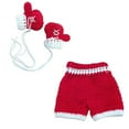 thumbnail image 1 of JZROCKER 0-3month Baby Crochet Boxing Suit Photography Props Shoot Newborn Photo Cool, 1 of 12