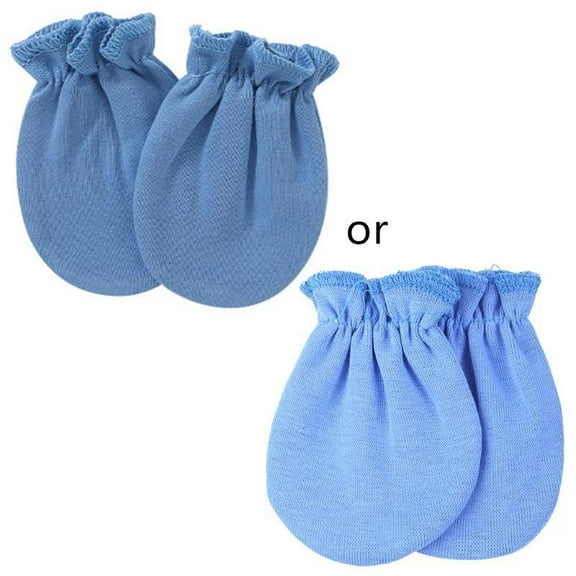 JZROCKER 1 Pair Newborn Protection Face Scratch Hands Gloves Solid Color No Scratch Mitts Baby Anti Scratching Soft Cotton Gloves