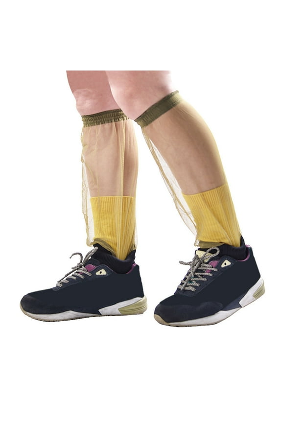 1 Pair Survival Mesh Anti-Mosquito Foot Sleeves Outdoor Sports Net Mosquito Sock