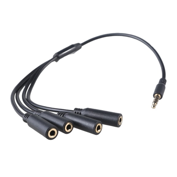 JZROCKER 1 to 6/5/4/3 Port AUX Cable Headphones Adapters Cord for Headsets 4-Section