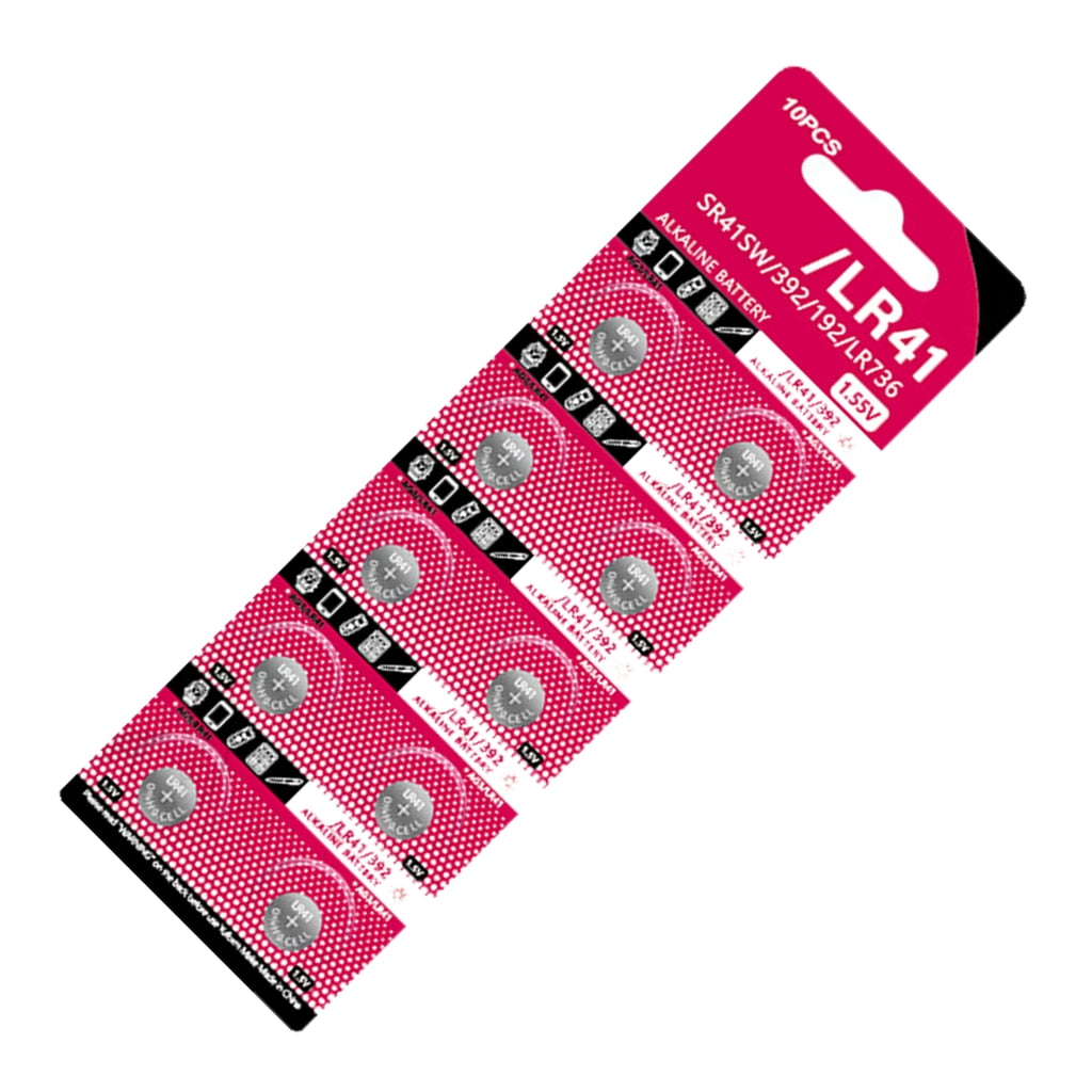 JZROCKER 10 Pieces LR41 Alkaline Button Batteries 1.5V Replacement AG3 ...