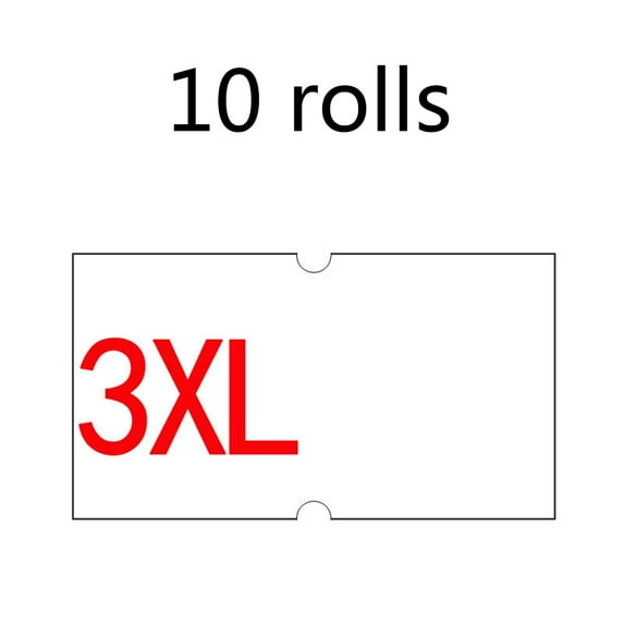 JZROCKER 10 Rolls Price Gun Labels White for w/ Double Red Lines Price Marker Stickers