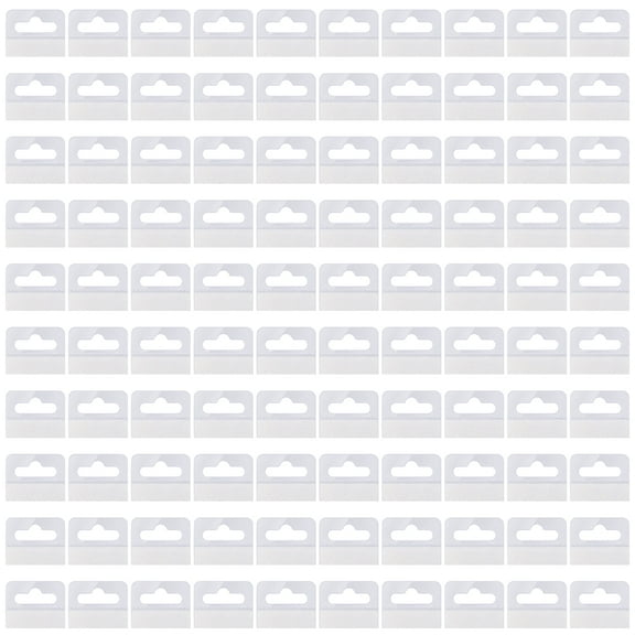 JZROCKER 100 Pieces Stick Slot Hole Hanging Tabs Hook for Store and Office Displays Strong Adhesive Hooks Hooks