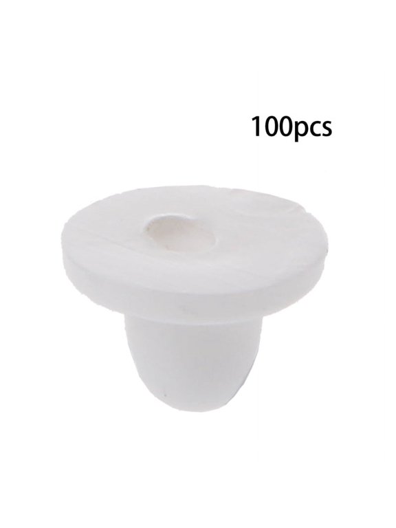 100pcs Ear Clip Anti-Pain Pad DIY Handmade Clip on Earring Rubber Pads White Soft rubber earplugs Earrings Accessories