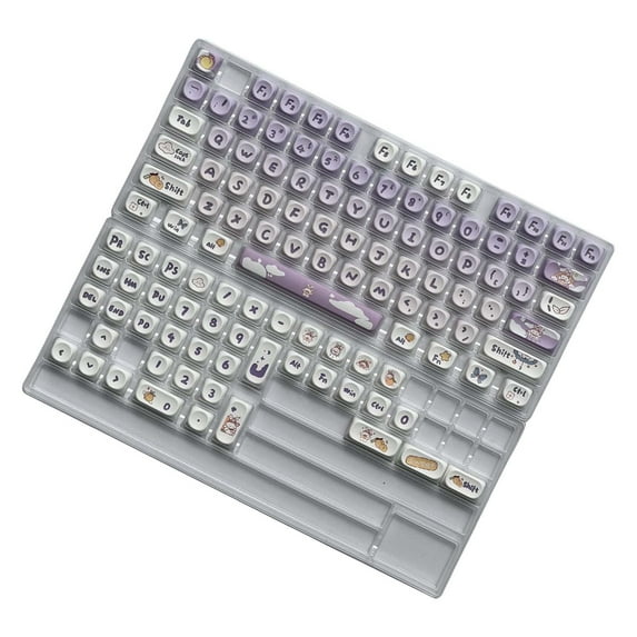 JZROCKER 116Keys Cartoon Keycaps For Mechanical Keyboard Switches Cartoon Rabbit