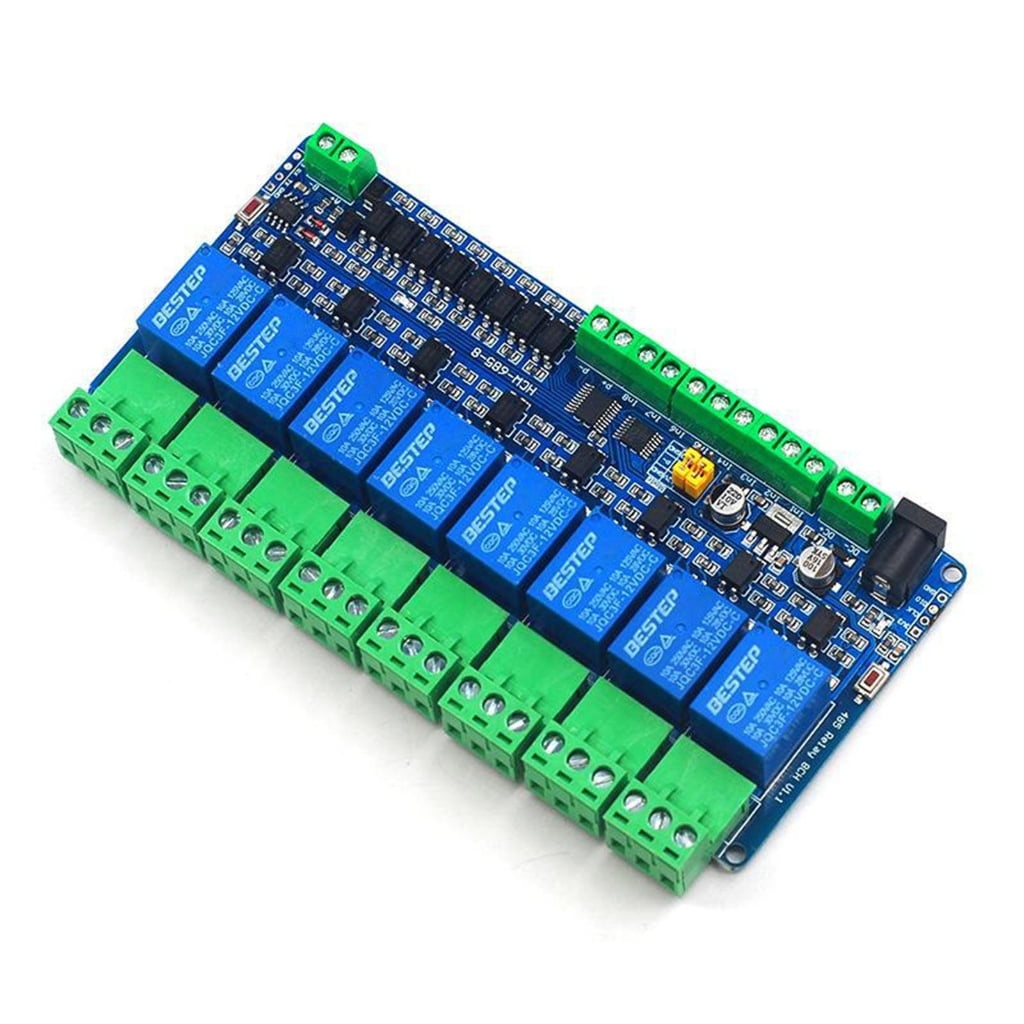 JZROCKER 12V Relaying Module 8Channel RTU With RS485 Communication For ...