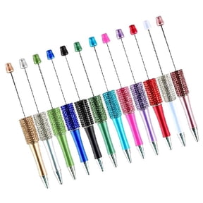JZROCKER 12pcs Beadable Ballpoint Pens With Rhinestones Designs Great For Students Office Workers And Craft Enthusiasts Use