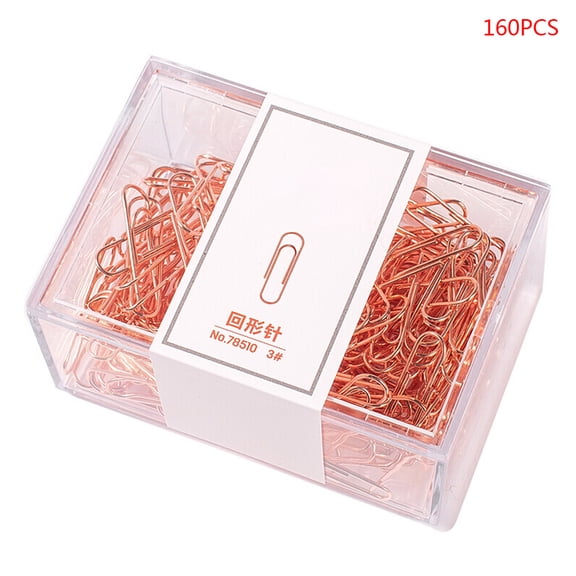 JZROCKER 160pcs Mini Metal Paper Clips Bookmarks Photo Letter Binder Clip Stationery Tool