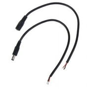 JZROCKER 1Set DC- 5521 Pigtail Barrel Plug Connector Cable, 2.1mm x 5.5mm 12V 10A 120W