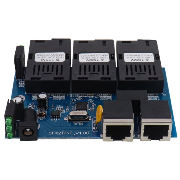 JZROCKER 2 RJ45 Optical Media Converter 10/100M Reverse Switches Output 12V Supply Ethernet Fiber Easy Installation