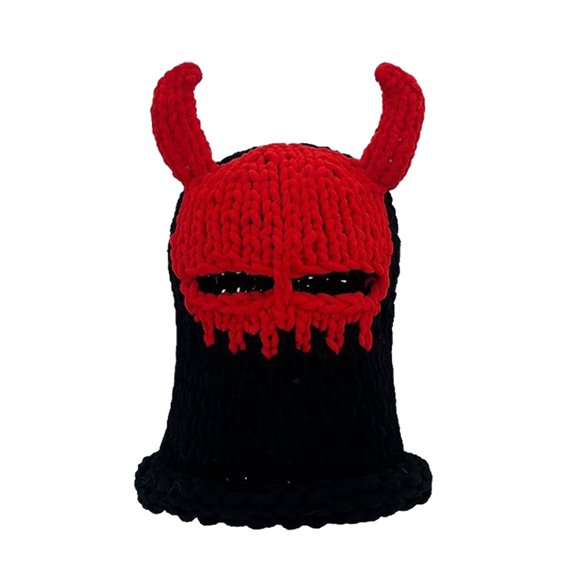 JZROCKER 2000s Horn Hat Unisex Outdoor Activity Warm Caps Photo Accessory