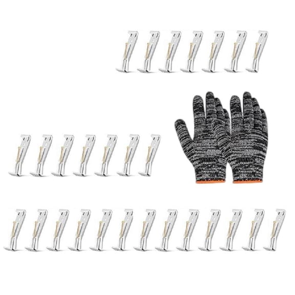 JZROCKER 28Pcs Concealed Gutter Brackets Heavy Duty Rain Gutter Hangers With Screws And Clamps for Outdoor Daily Use Enduring