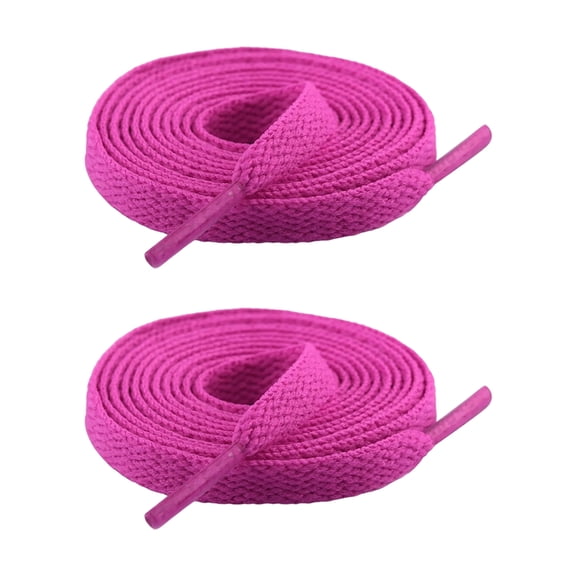 JZROCKER 2Pcs Flat Sneaker Shoelaces 8mm Wide Polyester Colored Laces for Casual and Sport Athletic Running Shoes Boot Strings