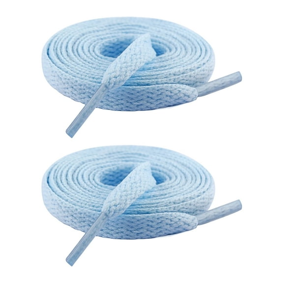 JZROCKER 2Pcs Flat Sneaker Shoelaces 8mm Wide Polyester Colored Laces for Casual and Sport Athletic Running Shoes Boot Strings
