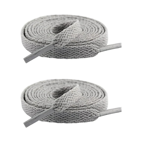 JZROCKER 2Pcs Flat Sneaker Shoelaces 8mm Wide Polyester Colored Laces for Casual and Sport Athletic Running Shoes Boot Strings