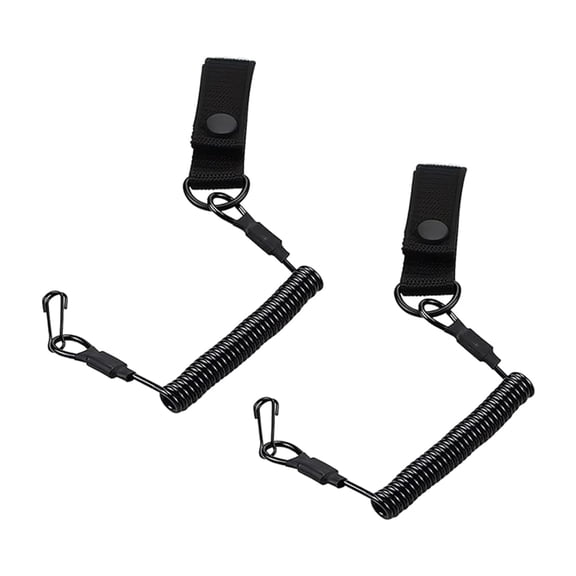 JZROCKER 2Pcs Tactic Anti-Lost Elastic Lanyard Spirals Cable Coil Secure Spring Lanyard