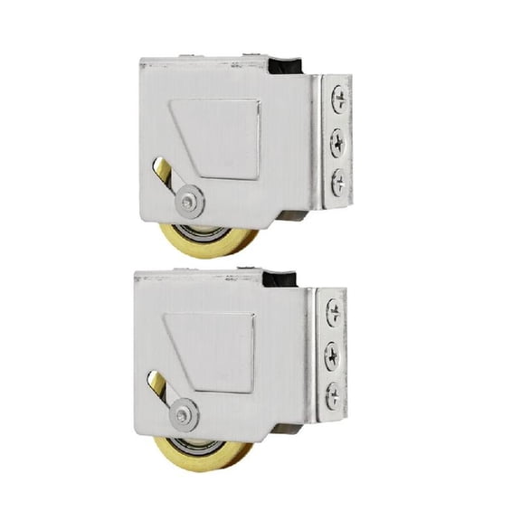 JZROCKER 2Pieces Sturdy Stainless Steel Double Brass Bearing Rollers Accessory for Efficient Sliding Door and Window Movement