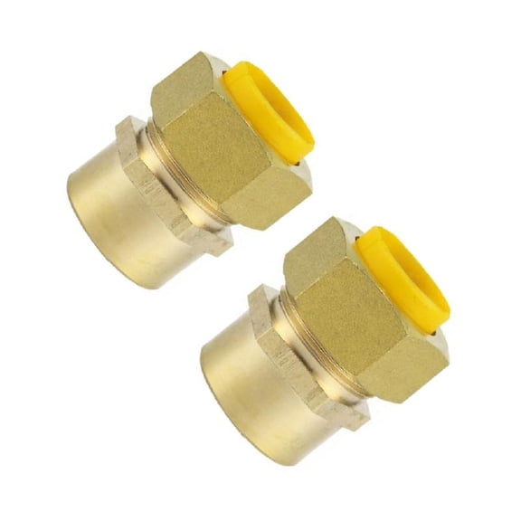 JZROCKER 2pcs Brass 3/4 Inch Connector Quick Connection Fitting Water Heater Connector for ranges Compressors & Water Heater