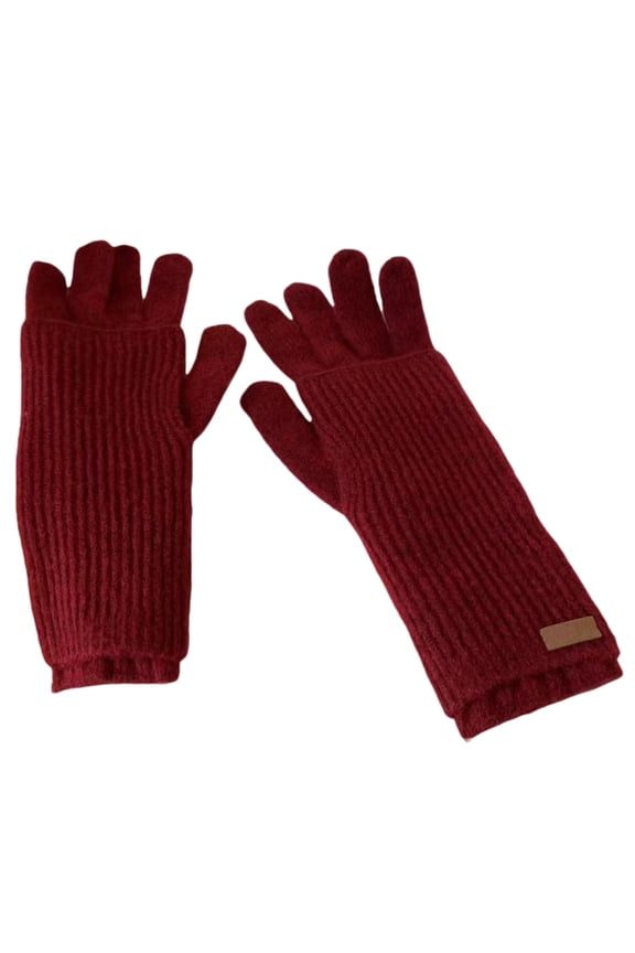 2pcs Outdoor Activity Gloves Office Work Mittens Double Layers Winter Gloves