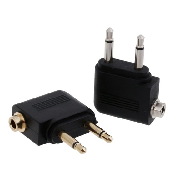 JZROCKER 2xConversion Adapter Universal 3.5mm Gold Plated Aviation Headphone Converter