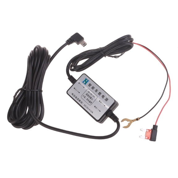 JZROCKER 3.4M Car Camera DVR Power Cable Charger Adapter 5V/2A Mini USB Power Supply
