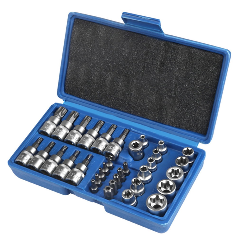 Drive Set JZROCKER 34Piece 3/8'' Drives Socket and Bit Set with Carrying Case ...