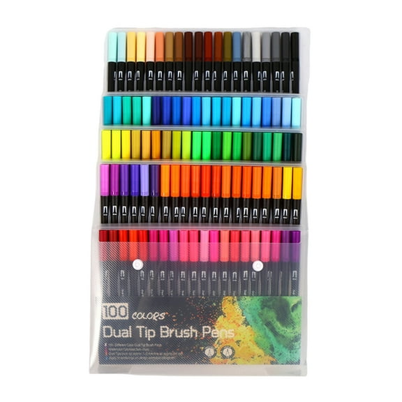 JZROCKER 36/48/60/72/100 Colors Double Ends Brush Pen Set Watercolor Pen Felt Tip Pen Watercolour Markers