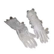 JZROCKER 3D Butterfly Lace Gloves for Women Wedding Accessories Bridal Gloves Long Length Lace Seethrough Gloves for Theme Party