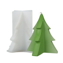 JZROCKER 3D Christmas Tree Silicone Mold Flexible Candle Mould Xmas Pine Tree Molds DIY