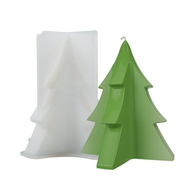 JZROCKER 3D Christmas Tree Silicone Mold Flexible Candle Mould Xmas Pine Tree Molds DIY