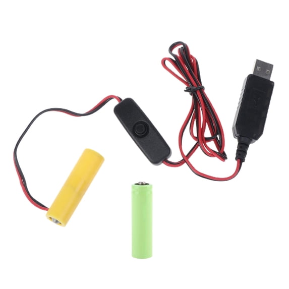 JZROCKER 3V AA Battery Eliminator USB Power Supply Cable with Switch for Remote Control