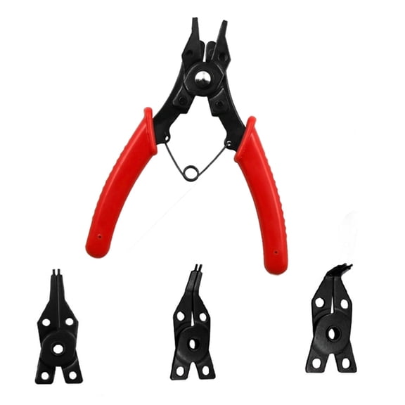 JZROCKER 4 in 1 Circlip Pliers Needle Nose Pliers Retaining Rings Pliers For Removing Installing Puller Locking Rings Shafts