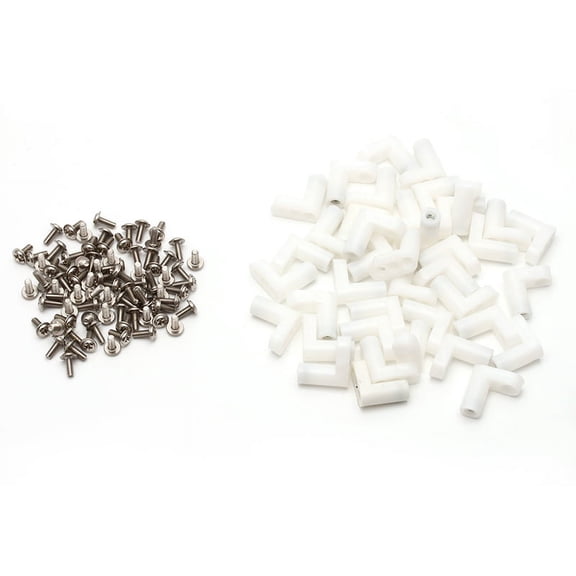 JZROCKER 40Pcs Plastic L PCB Feet With Mounting Fixed Screw For Arcade Jamma Game Slot